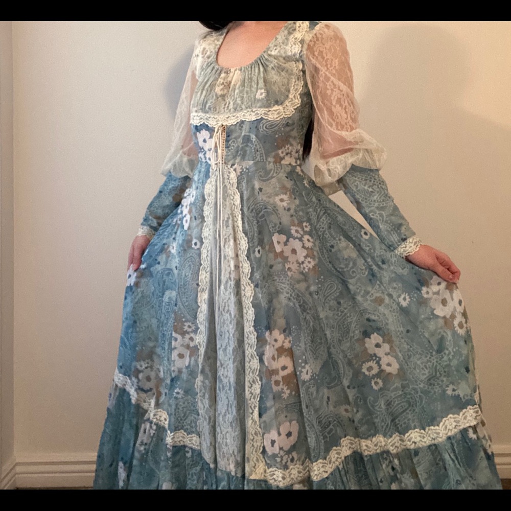 Gunne Sax River Princess 70s Maxi Dress